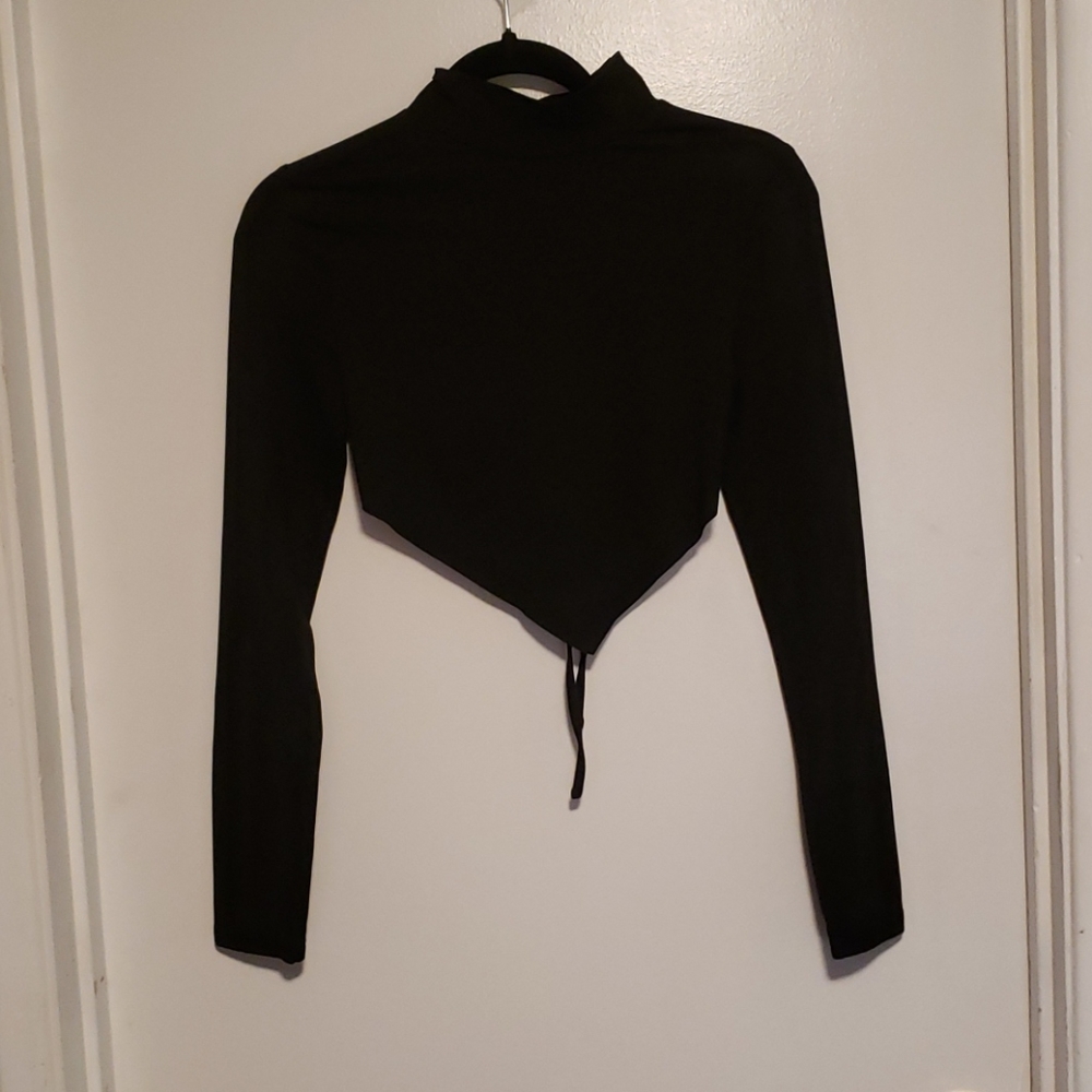 Black open back long sleeve